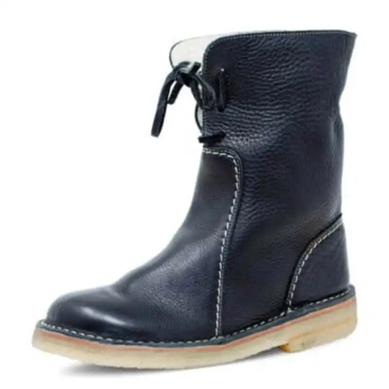 Vintage Buttery-Soft Waterproof Wool Lining Boots