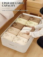 ベッド下収納ボックス 幅広設計 大容量引き出し式｜衣類・毛布・季節衣料用 スペースセーブ 家庭用クローゼット多用途収納