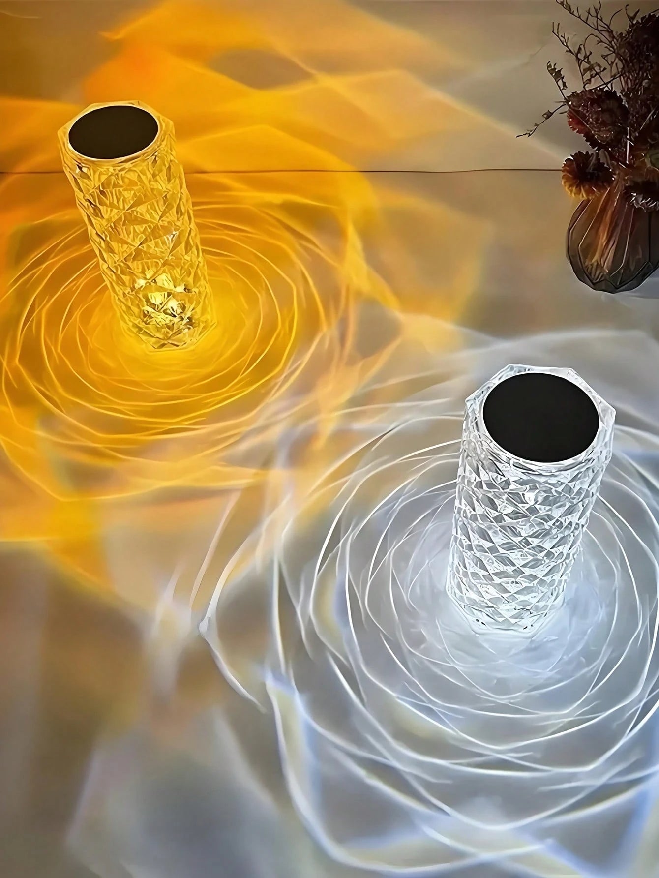 クリスタル雰囲気ランプ RGB16 色 タッチ & リモコン 充電式 USB ロマンチックデコ パーティー / ウェディング用