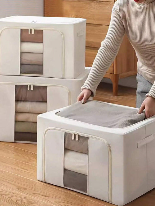 クリア衣類収納ボックス 装飾性兼用｜フェスタ装飾・ホームデコ対応 レディース衣類（T シャツ・パンツ・ドレス・四季服）用 ミニマリストオーガナイザー