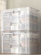 クリア衣類収納ボックス 装飾性兼用｜フェスタ装飾・ホームデコ対応 レディース衣類（T シャツ・パンツ・ドレス・四季服）用 ミニマリストオーガナイザー