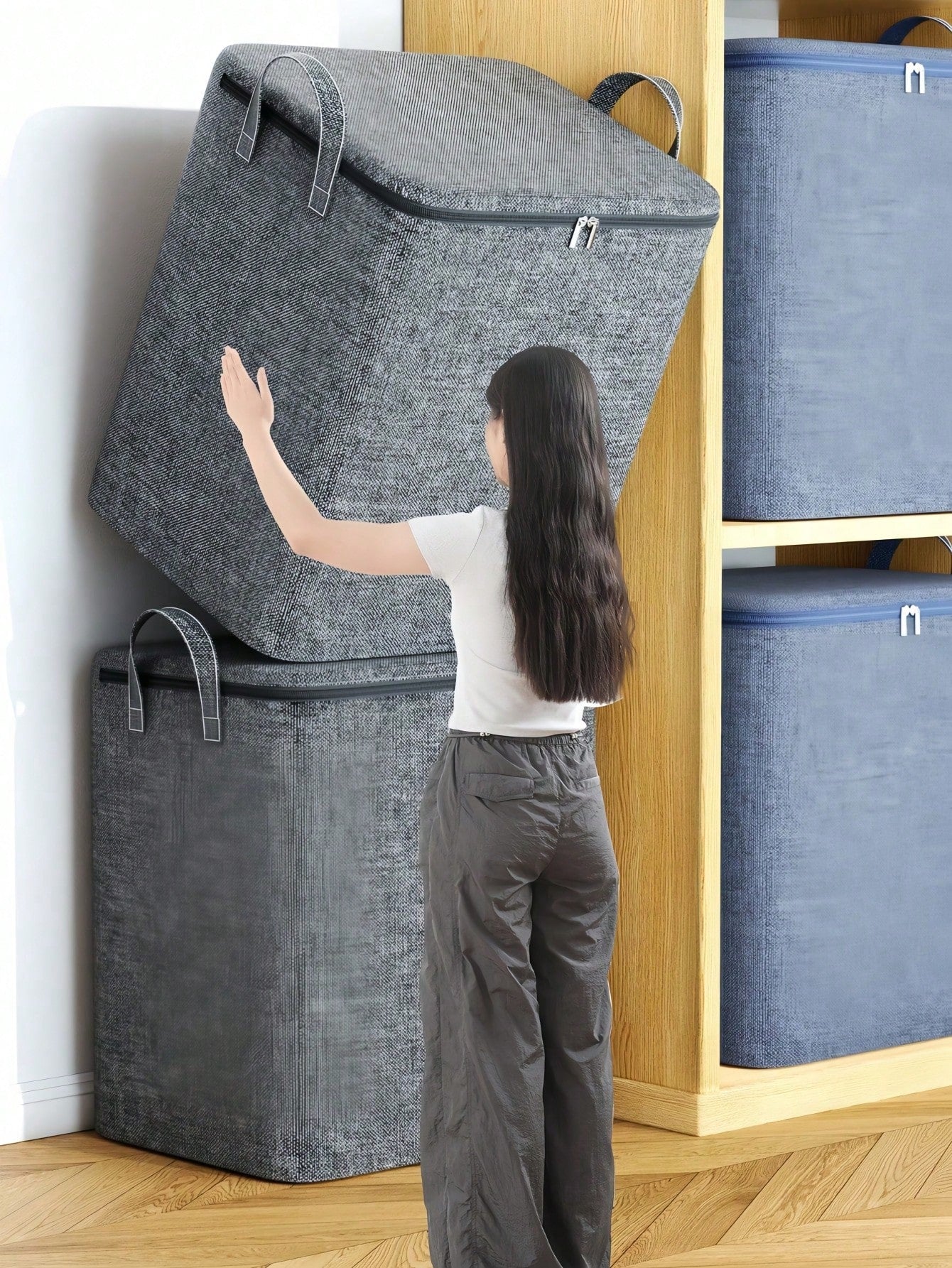 特大サイズ収納バッグ 防水・防塵・防湿 衣類 / 寝具 / おもちゃ収納 丈夫 軽量 整理しやすい マルチファンクション