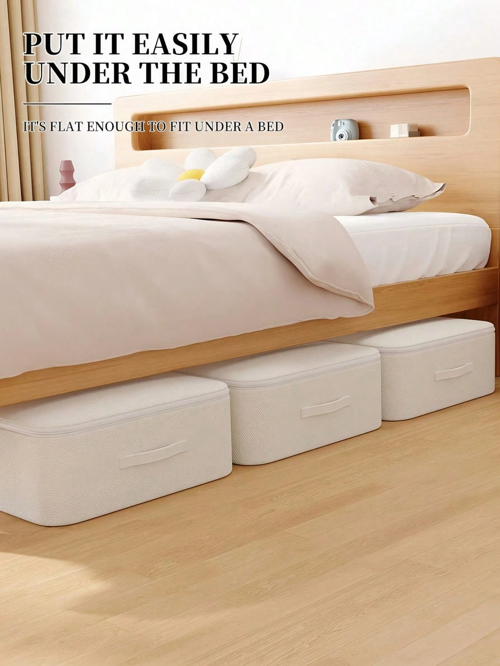 ベッド下収納ボックス 幅広設計 大容量引き出し式｜衣類・毛布・季節衣料用 スペースセーブ 家庭用クローゼット多用途収納
