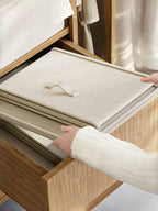 大容量ベージュ収納ボックス トラベル移動用｜柔軟折りたたみ式 一体型持ち手付き 衣類・季節物収納整理 ホーム・ベッドルームインテリア兼用 お祭り装飾対応