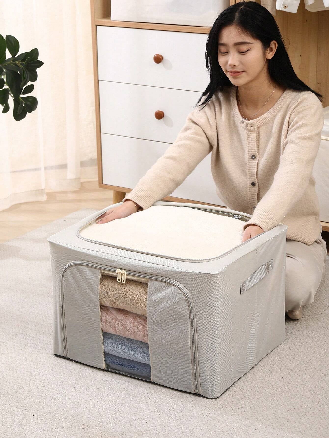 クリア衣類収納ボックス 装飾性兼用｜フェスタ装飾・ホームデコ対応 レディース衣類（T シャツ・パンツ・ドレス・四季服）用 ミニマリストオーガナイザー