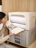 クリア衣類収納ボックス 装飾性兼用｜フェスタ装飾・ホームデコ対応 レディース衣類（T シャツ・パンツ・ドレス・四季服）用 ミニマリストオーガナイザー