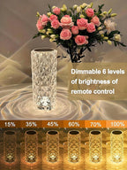 クリスタル雰囲気ランプ RGB16 色 タッチ & リモコン 充電式 USB ロマンチックデコ パーティー / ウェディング用