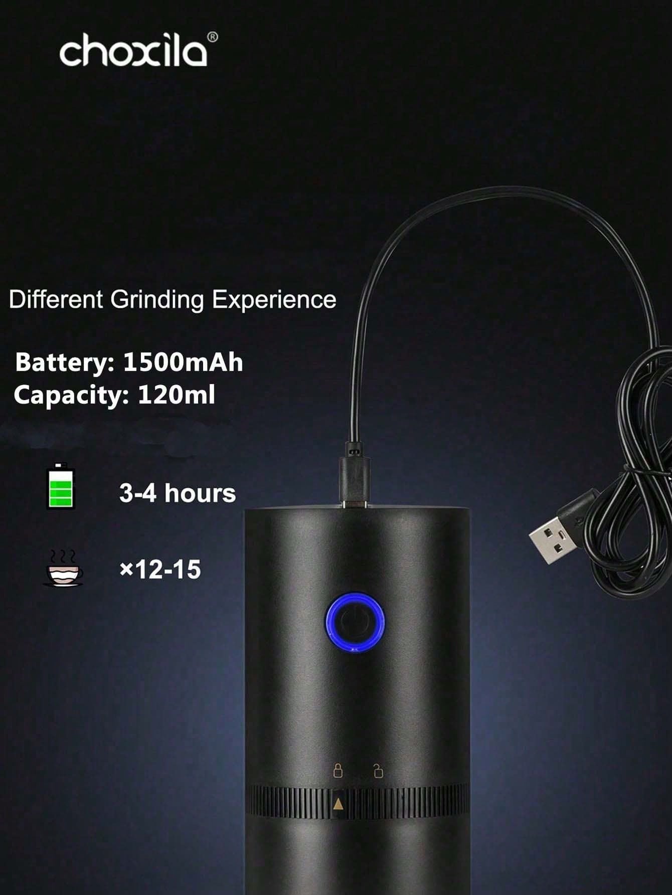 電動コーヒーグラインダー セラミック刃 USB 充電式 ポータブル エスプレッソ用 自宅 / オフィス / 旅行