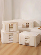 24L/66L 衣類収納ボックス オックスフォードクロス製 折りたたみ式｜組み立て式スチールフレーム付き 衣類・おもちゃ・毛布用 大型家庭用収納ビン