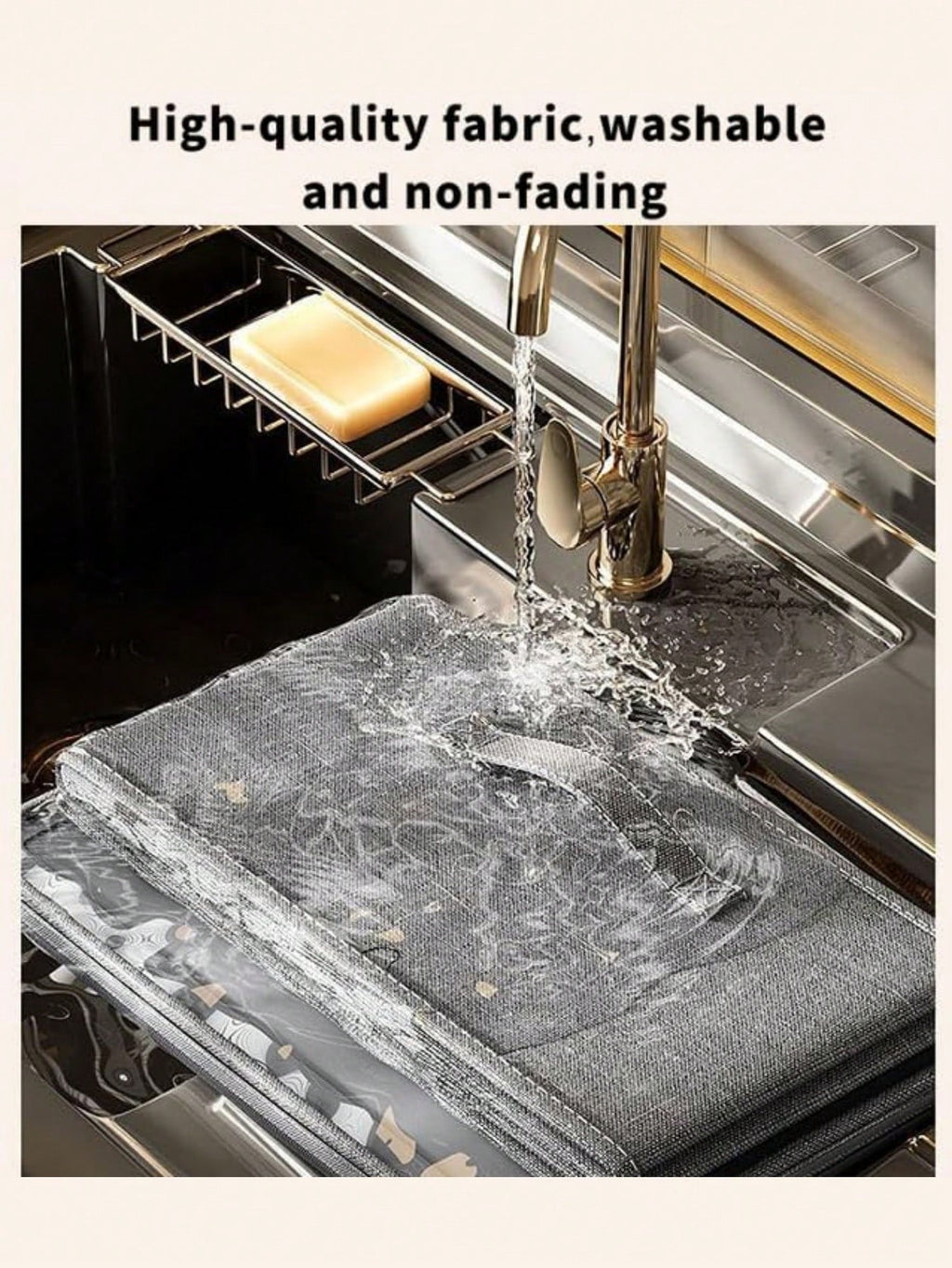 大容量グレーストレージボックス トラベル・移動用 衣類収納対応 柔軟折りたたみ可能 一体型持ち手付き 季節の収納整理用