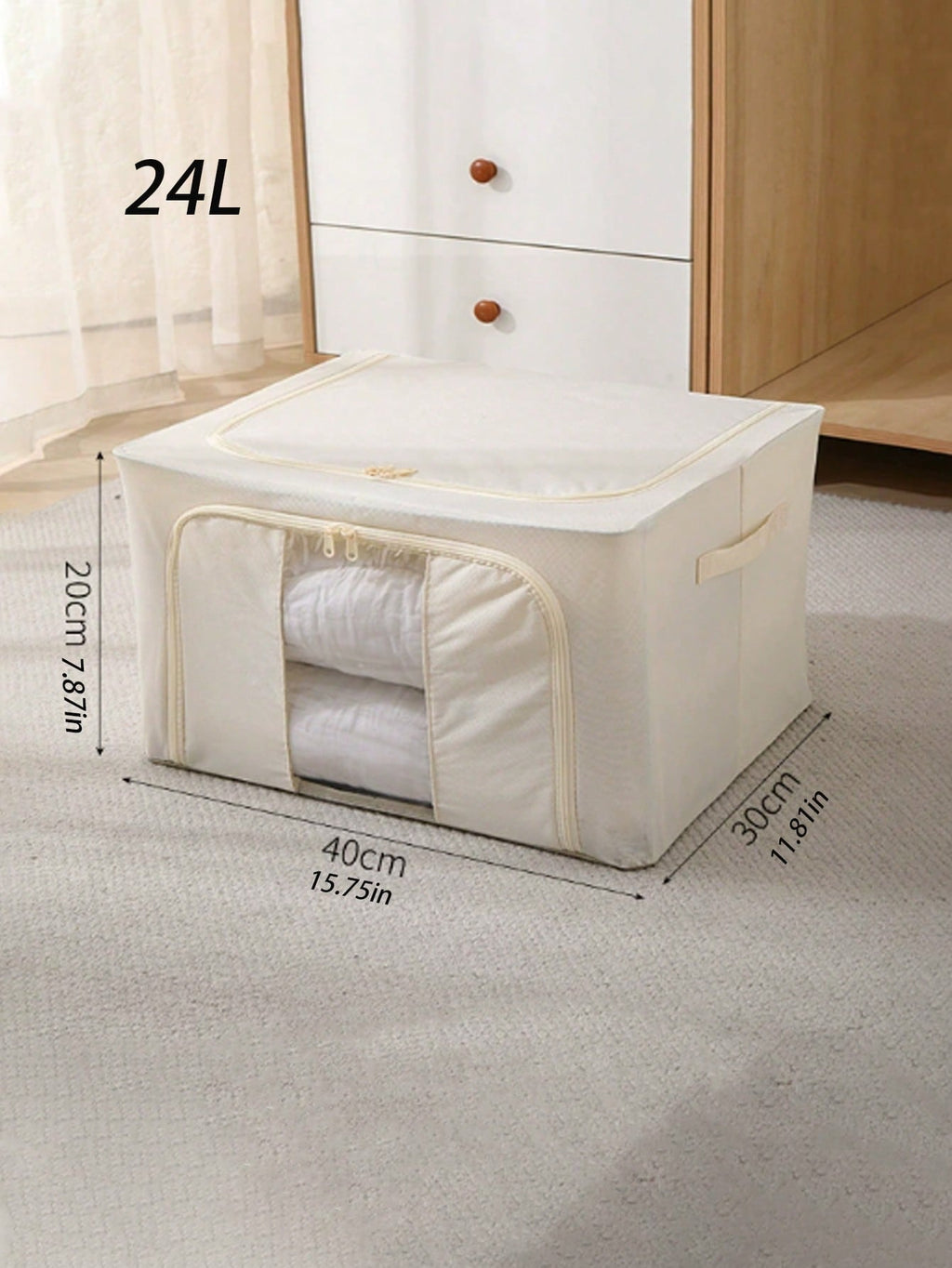 クリア衣類収納ボックス 装飾性兼用｜フェスタ装飾・ホームデコ対応 レディース衣類（T シャツ・パンツ・ドレス・四季服）用 ミニマリストオーガナイザー