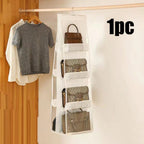 ハンギングバッグオーガナイザー 1 個 / 2 個セット 8/6 ポケット クリア仕様 クローゼット用 スペースセーバー