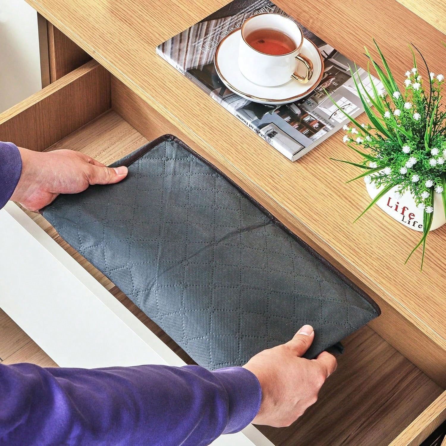 大容量折り畳み収納ボックス 高密度生地 強化ハンドル 大型ファスナー 透明窓 衣類 / 布団整理用