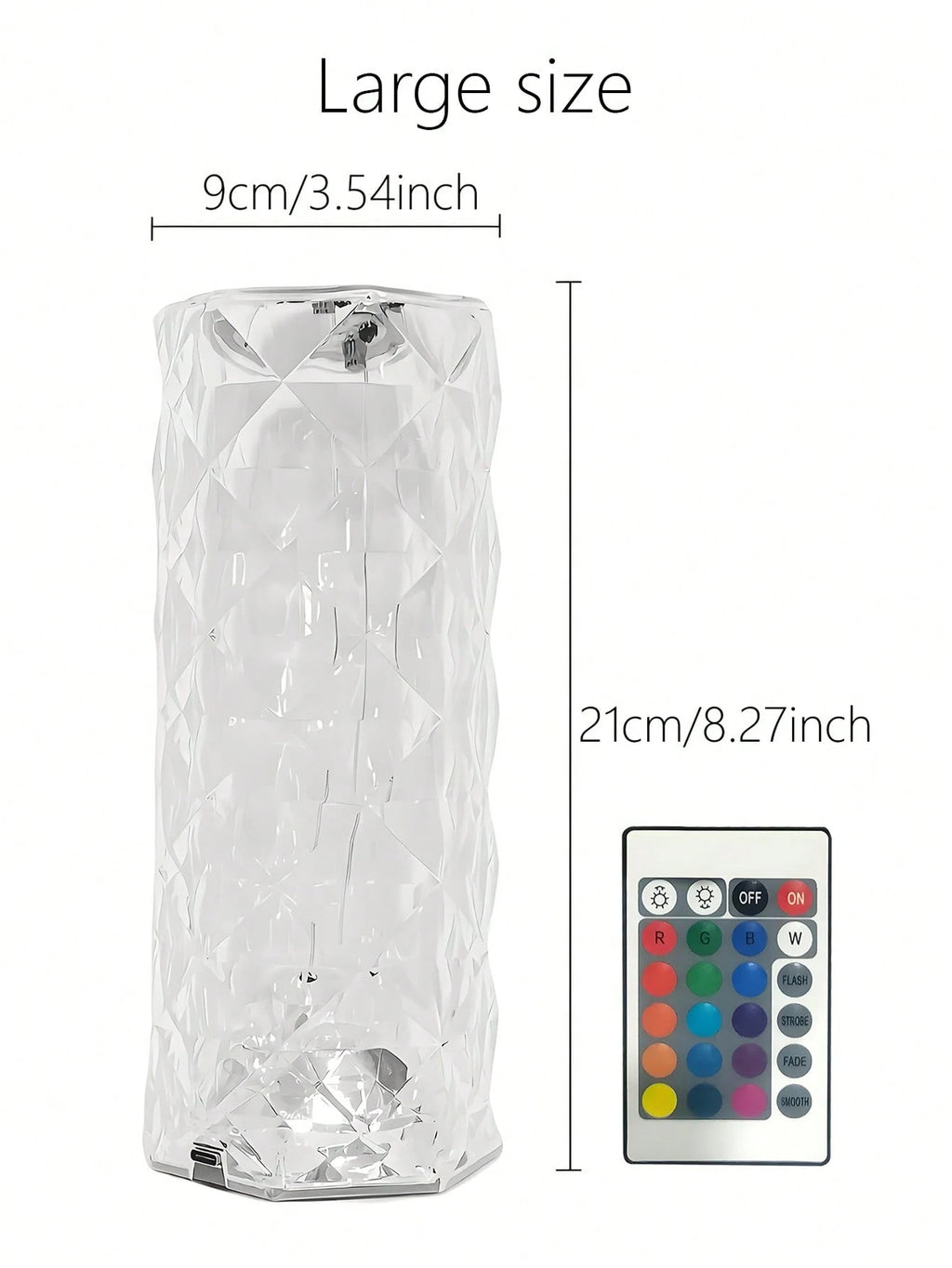 クリスタル雰囲気ランプ RGB16 色 タッチ & リモコン 充電式 USB ロマンチックデコ パーティー / ウェディング用
