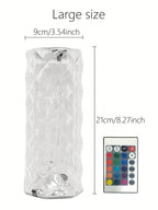クリスタル雰囲気ランプ RGB16 色 タッチ & リモコン 充電式 USB ロマンチックデコ パーティー / ウェディング用