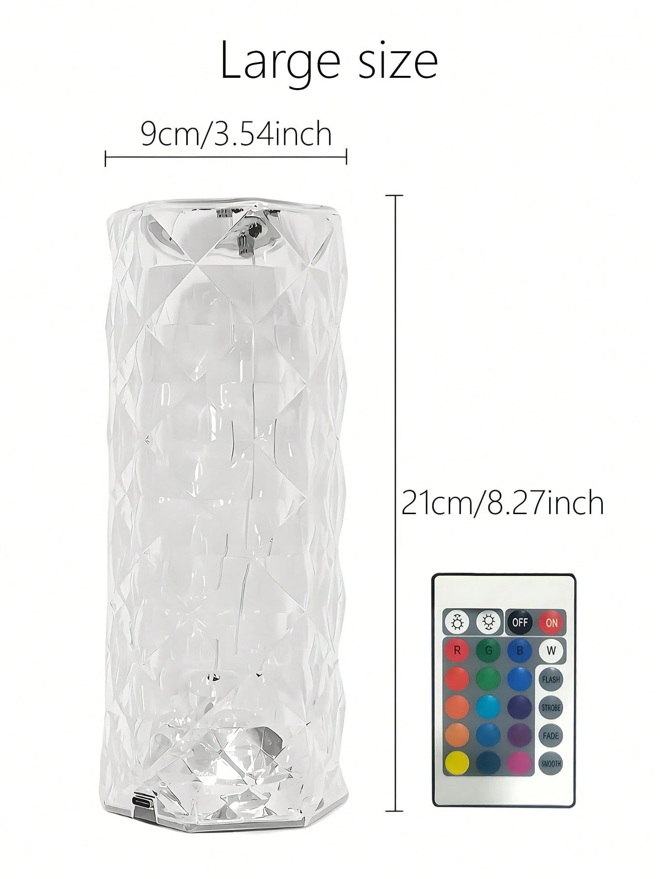 クリスタル雰囲気ランプ RGB16 色 タッチ & リモコン 充電式 USB ロマンチックデコ パーティー / ウェディング用