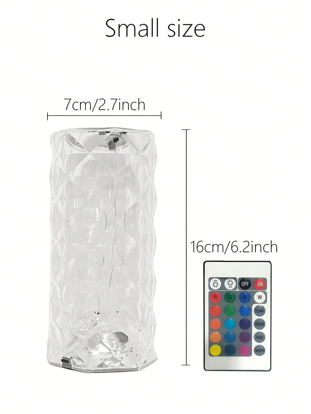 クリスタル雰囲気ランプ RGB16 色 タッチ & リモコン 充電式 USB ロマンチックデコ パーティー / ウェディング用