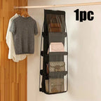 ハンギングバッグオーガナイザー 1 個 / 2 個セット 8/6 ポケット クリア仕様 クローゼット用 スペースセーバー